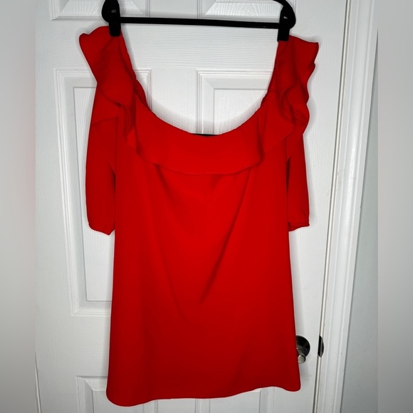 AMANDA‎ UPRICHARD Red Off-Shoulder Mini Dress Size Small Cocktail Party - Picture 3 of 8